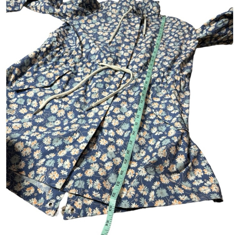 Madewell Ruffle-Neck Anorak Raincoat in French Floral size S L0282 - Picture 10 of 13